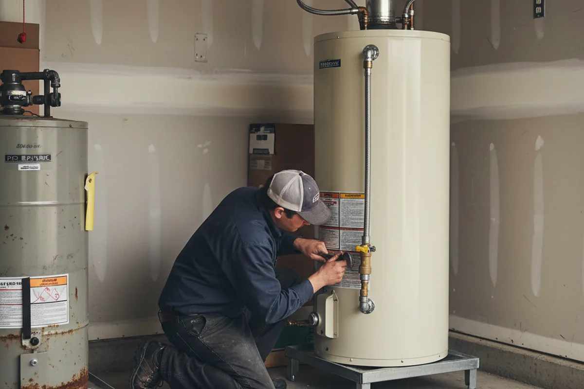 Water heater and shutoff valve replacement in Day